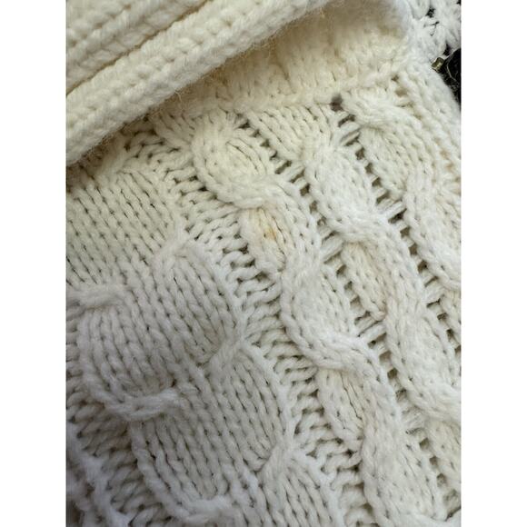 St. John’s Bay Ivory Cable Knit Full Zip Cardigan Sweater Women’s XL Fisherman - Picture 6 of 8